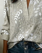 Juno | Blusa Feminina Floral Decote V