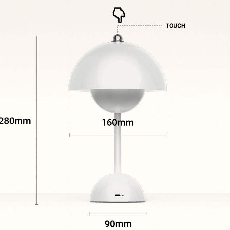 Candeeiro de Mesa LED | Sem Fios, Toque, Cúpula Moderna | Eira