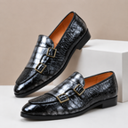 Kaia | Homem Mocassim Couro Double Monk Strap