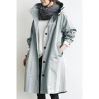 Verena | Casaco Trench Feminino Longo com Capuz
