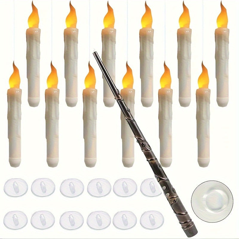 Giselle | Velas LED Flutuantes sem Chama | 12 Unidades com Controlo Remoto | Decoração Natal e Halloween