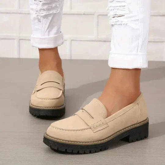Della | Mocassins ortopédicos de plataforma femininos com suporte do arco