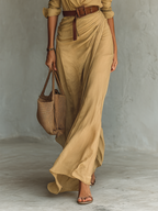 Wenna | Vestido Longo Casual Gola Lapela