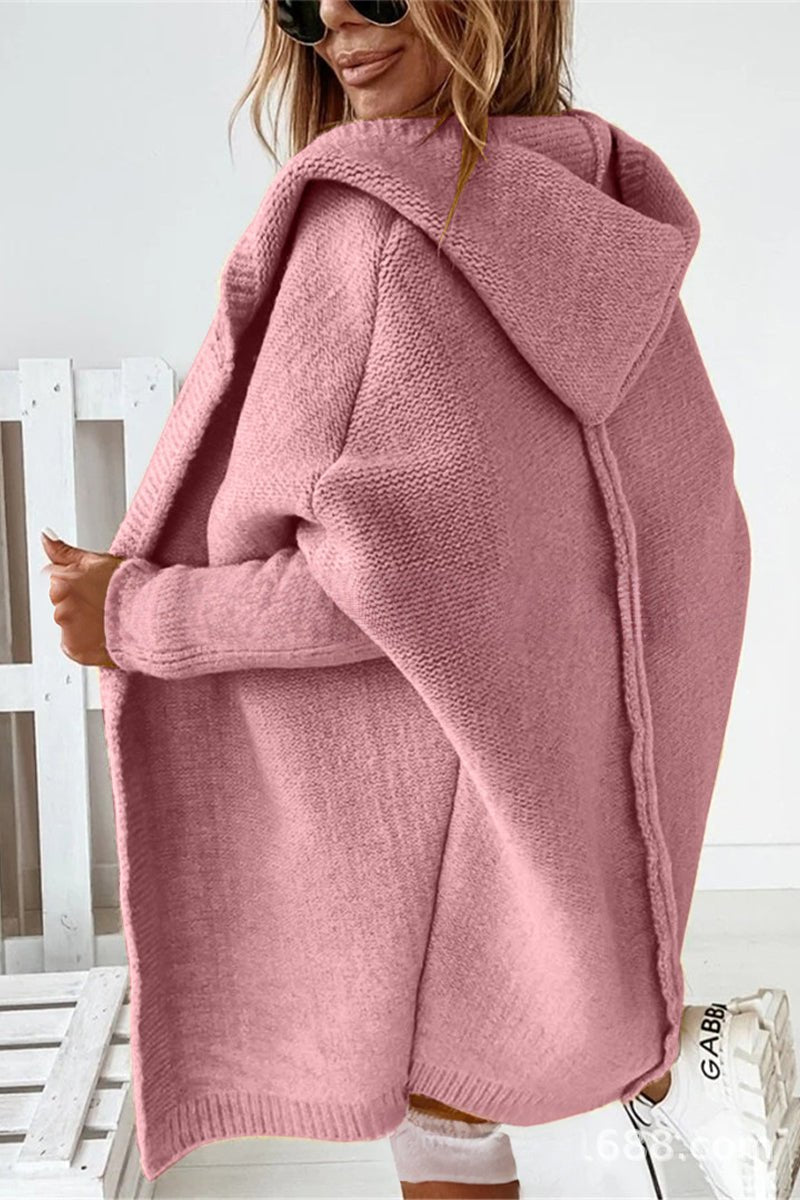 Vianne | Cardigan Oversize com Capuz Tricô Feminino