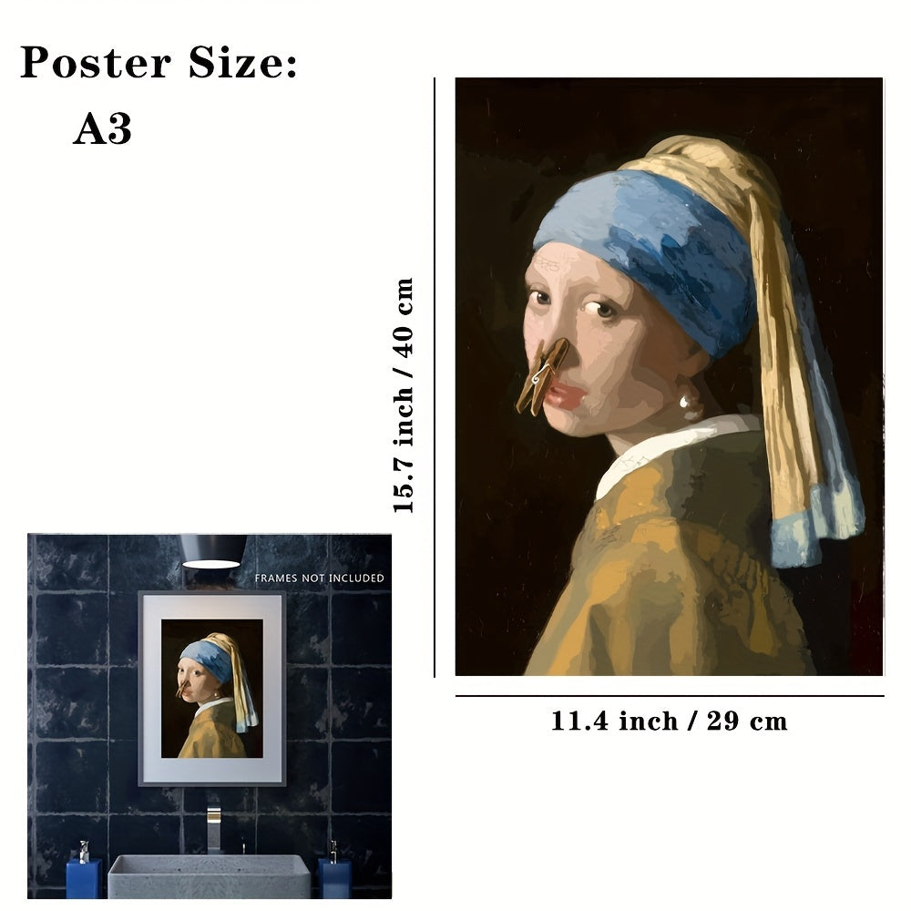 Vera | Poster de Parede para Casa de Banho | Engraçado, Impermeável | 40x29cm