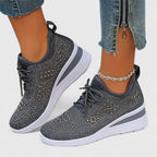 Sapatos ortopédicos femininos bico largo com suporte de arco e sola ergonómica