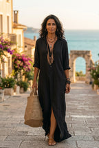 Vianne | Vestido Longo Feminino Fluido Elegante