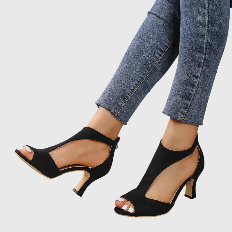 Sapatos de Dança Latina Feminino | Salto Médio, Rosa e Preto