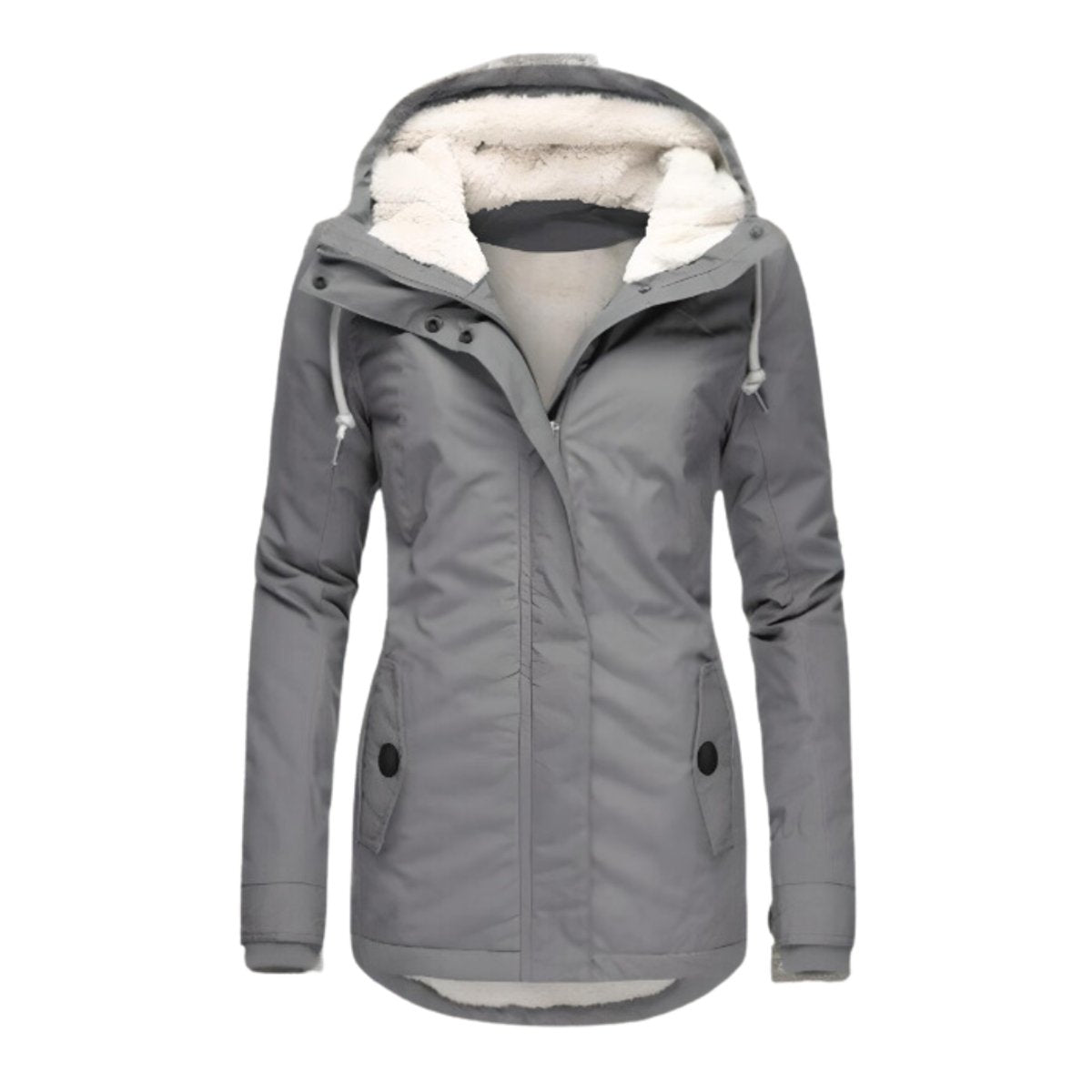 Liora | Mulher Parka com Forro Sherpa Impermeável