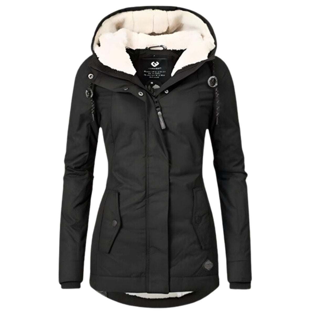 Liora | Mulher Parka com Forro Sherpa Impermeável