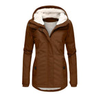 Liora | Mulher Parka com Forro Sherpa Impermeável