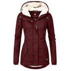 Liora | Mulher Parka com Forro Sherpa Impermeável