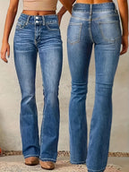 Ottoline | Mulher Jeans Flare Cintura Alta Modelador