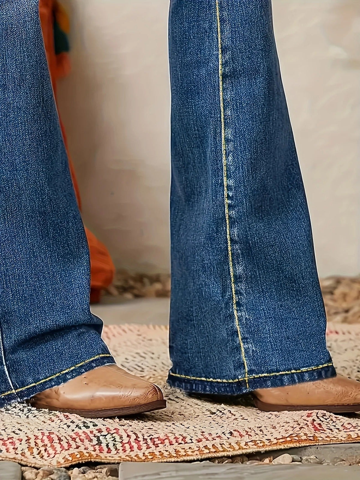 Ottoline | Mulher Jeans Flare Cintura Alta Modelador