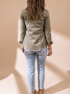 Noor | Mulher Jaqueta Jeans Gola Camisa Bolsos