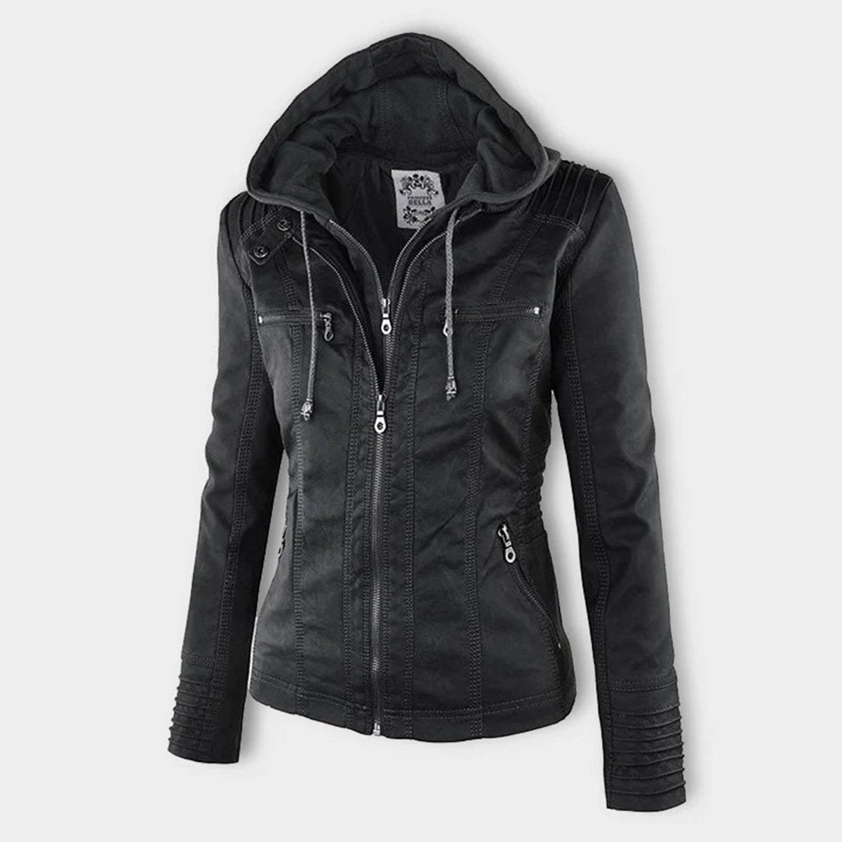 Faye | Mulher Jaqueta com Capuz e Zíper Slim Fit