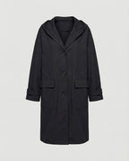 Liora | Mulher Trench Coat Longo Impermeável com Capuz