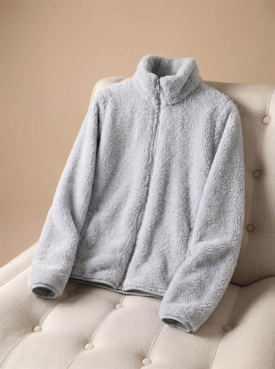 Sorrel | Mulheres Fleece Oversized Jaqueta Gola Alta com Zíper