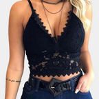 Blusa Cropped de Renda para Mulher | Verão, Delicado