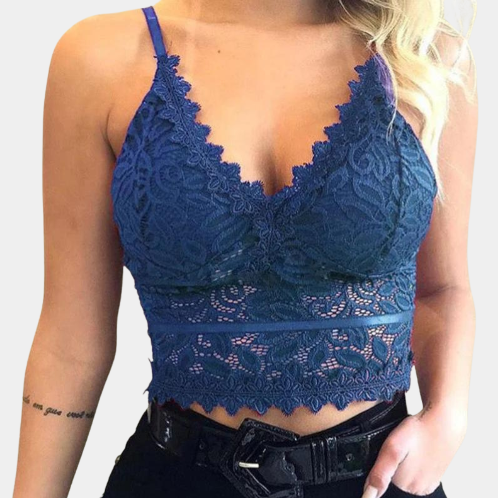 Blusa Cropped de Renda para Mulher | Verão, Delicado