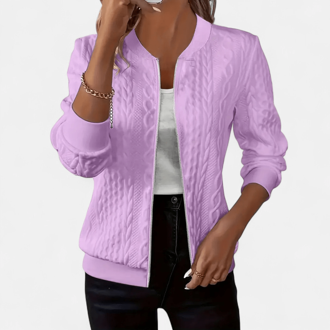 Iris | Mulher Cardigan Padrão Canelado Ajustado