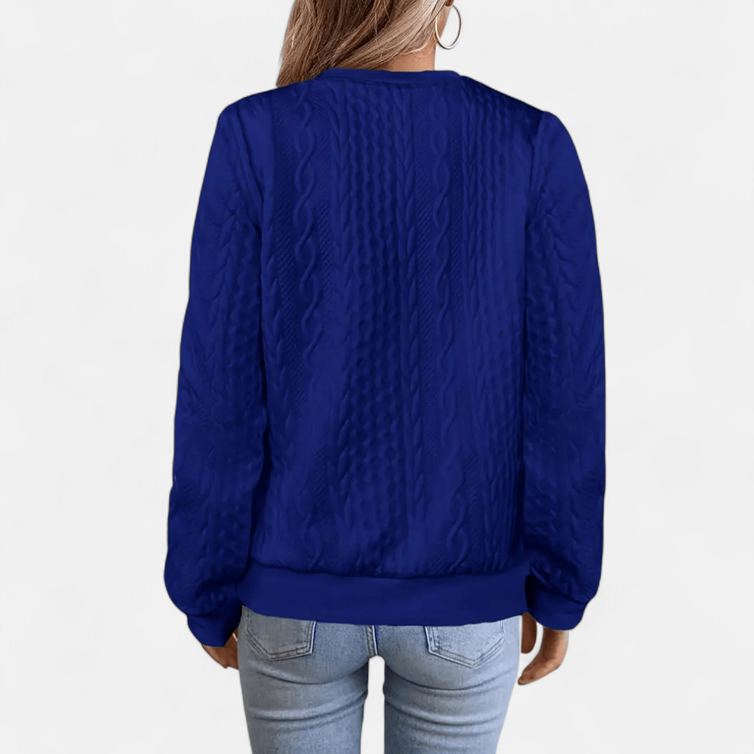 Iris | Mulher Cardigan Padrão Canelado Ajustado
