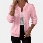 Iris | Mulher Cardigan Padrão Canelado Ajustado
