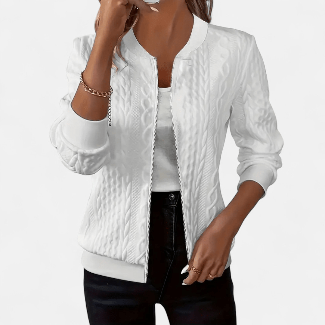 Iris | Mulher Cardigan Padrão Canelado Ajustado