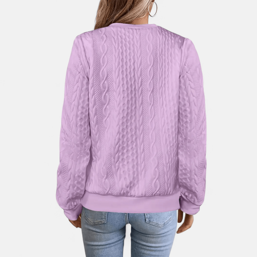Iris | Mulher Cardigan Padrão Canelado Ajustado
