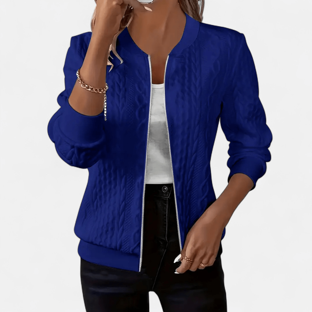 Iris | Mulher Cardigan Padrão Canelado Ajustado