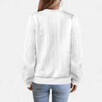 Iris | Mulher Cardigan Padrão Canelado Ajustado