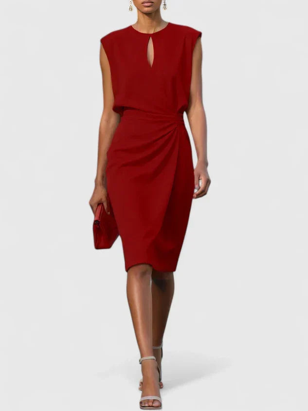 Vestido Feminino Liso Silhueta Elegante