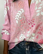 Juno | Blusa Feminina Floral Decote V