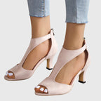 Sapatos de Dança Latina Feminino | Salto Médio, Rosa e Preto