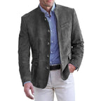 Selene | Homem Blazer Colarinho Alto Clássico