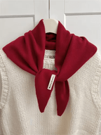 Aria | Lenço Triangular de Lã Tricotado Feminino