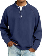 Ottavia | Camisa Henley Masculina Relaxada Vintage