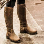 Wynne | Botas Impermeáveis Femininas com Fivelas Abaixo do Joelho