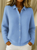 Romy | Cardigan Feminino Malha Gola com Botões