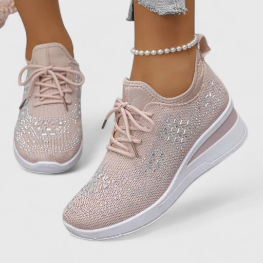 Sapatos ortopédicos femininos bico largo com suporte de arco e sola ergonómica