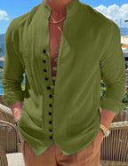 Vianne | Camisa de Algodão Manga Longa Masculina