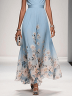 Inez | Vestido Floral Convidada de Casamento Decote V