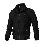 Kaia | Homem Bomber Jacket Militar Algodão Multipockets