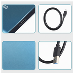 Cosima | SSD Externo Portátil | Alta Velocidade USB, 128TB | Alumínio