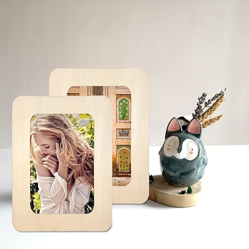 Vianne | Porta-Retratos de Madeira DIY | Conjunto de 10 | 15,24 cm, Decoração