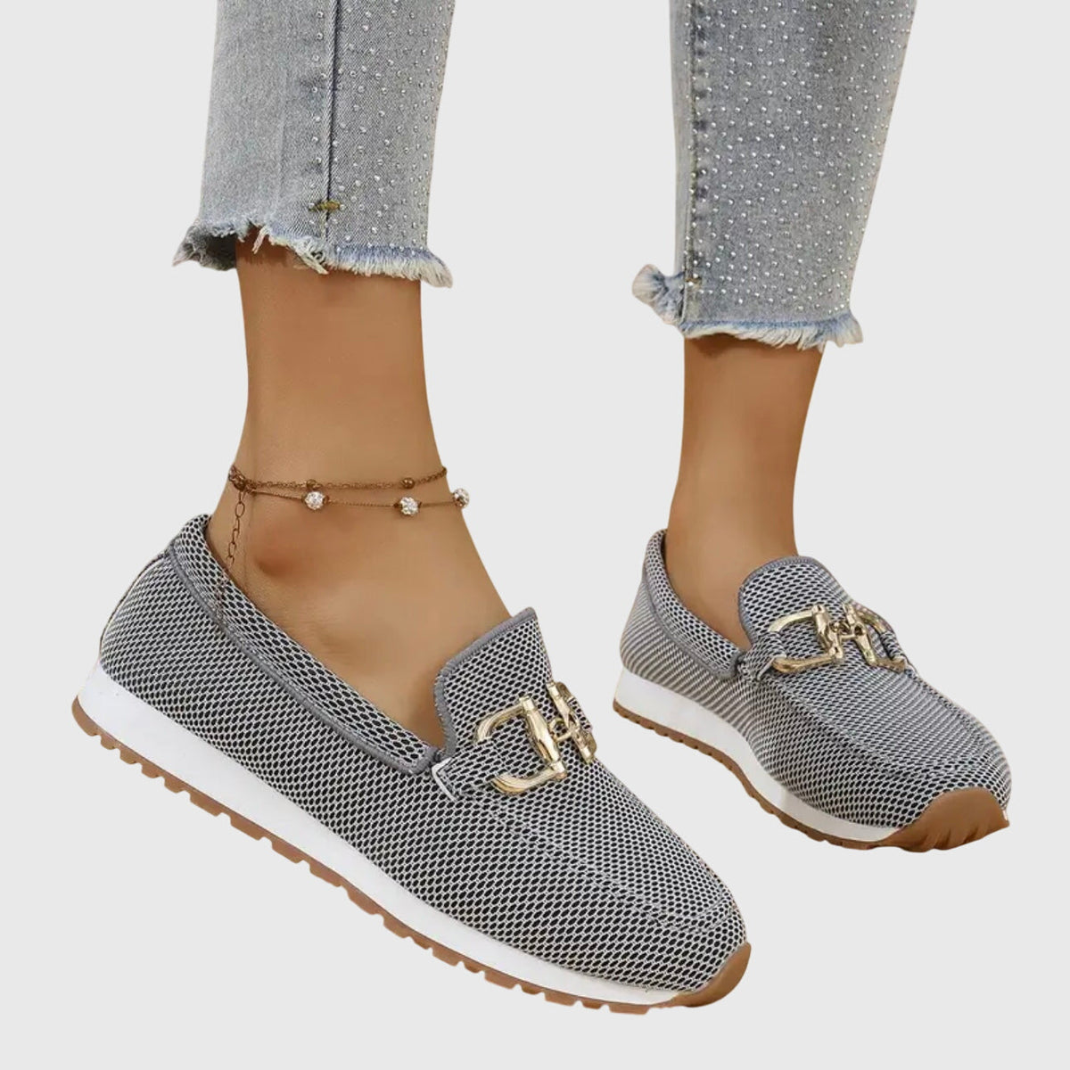 Gigi | Tênis Loafer Ortopédico Feminino Mesh Leve