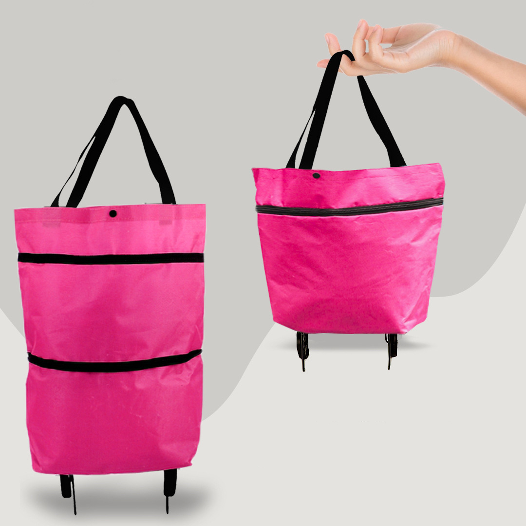 Bolsa de Compras 2 em 1 | Dobrável com Rodas, 30 kg | Giselle