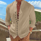 Vianne | Camisa de Algodão Manga Longa Masculina