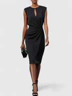 Vestido Feminino Liso Silhueta Elegante