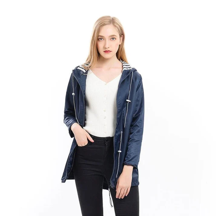 Impermeável para Mulher | Leve, Multicolor | Todo o Ano
